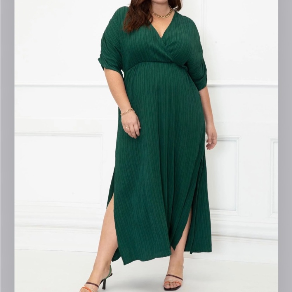 NWT 22/24 ELOQUII ELEMENTS Dolman Sleeve Maxi Dress